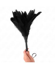 KINK - PLUMES DE POULET TICKLE EN FORME DE CORNE NOIRE 36 CM