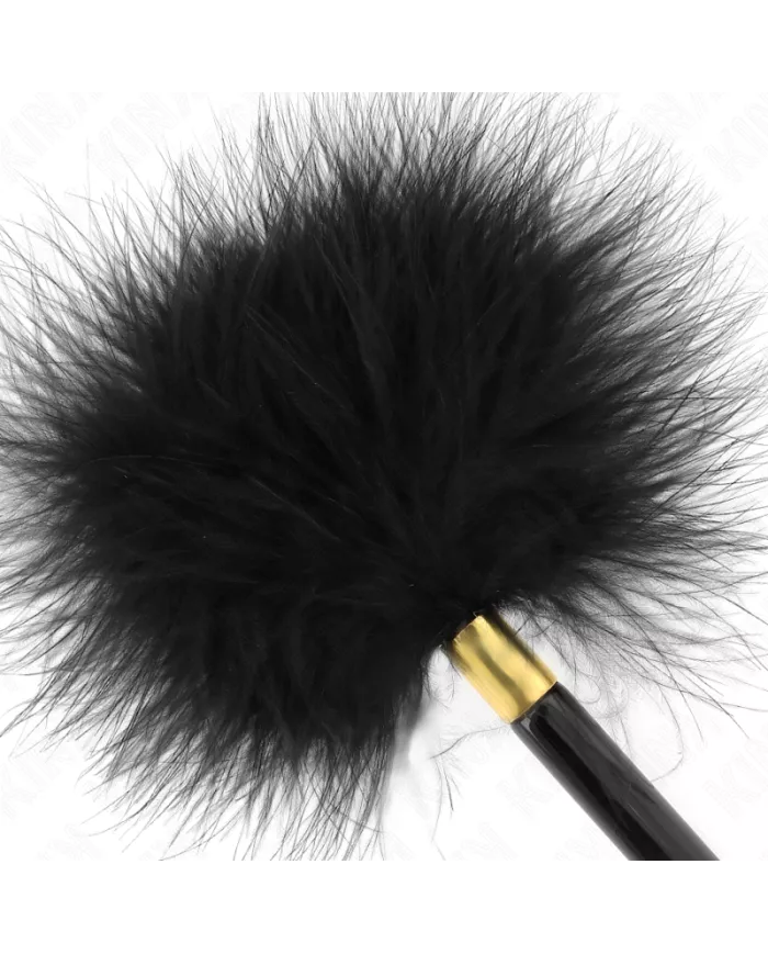 KINK - PLUMES CHACOULES EN MÉTAL DORÉ NOIR 18 CM