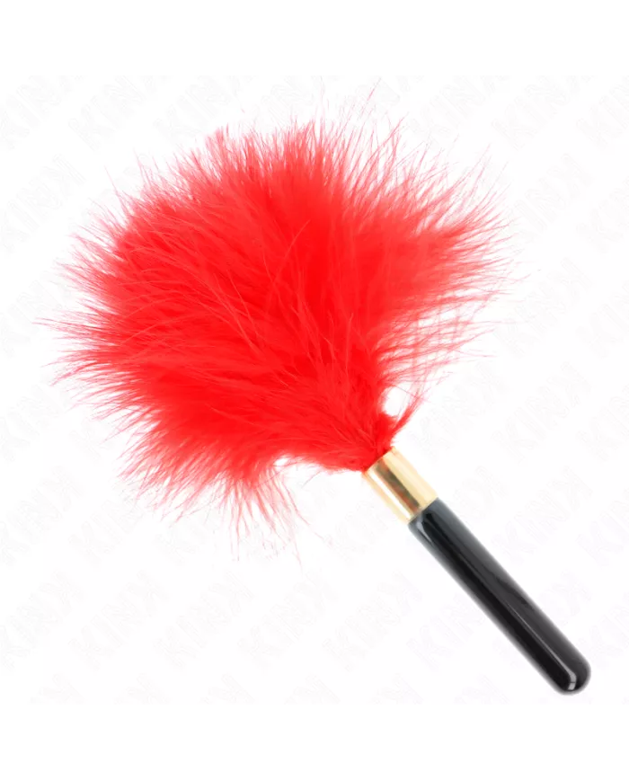KINK - PLUMES CHACOULES EN MÉTAL ROUGE OR 18 CM