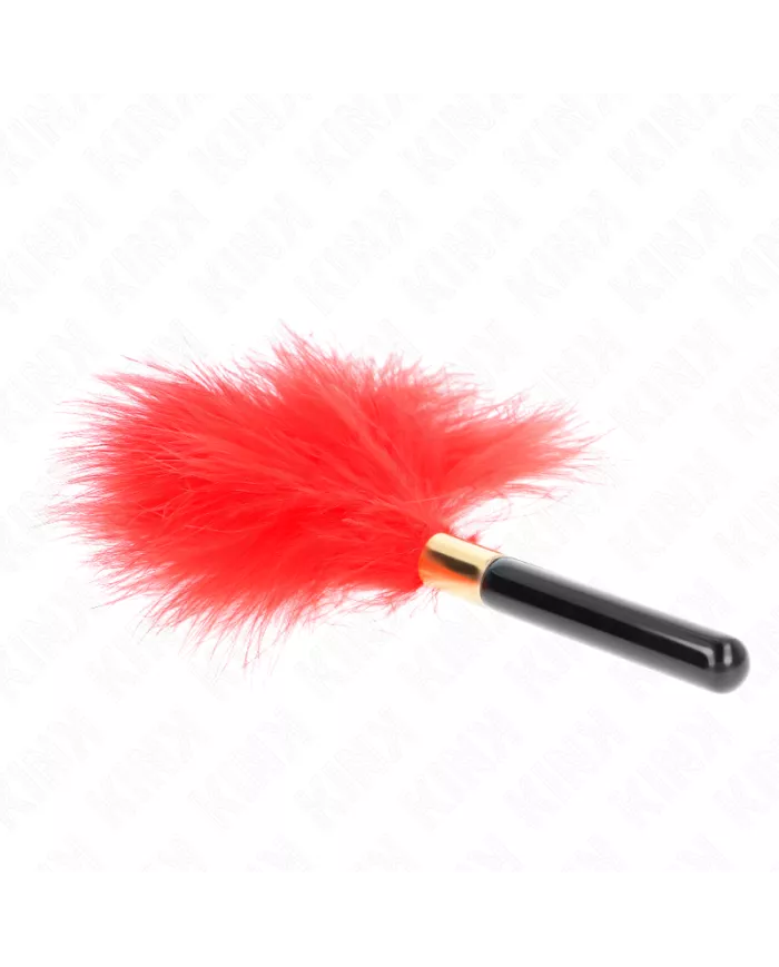 KINK - PLUMES CHACOULES EN MÉTAL ROUGE OR 18 CM