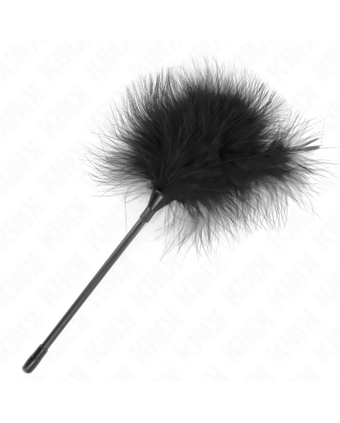 KINK - PLUMES TICKLE NOIRES UTILISÉES POUR LE KIT BONDAGE 27 CM