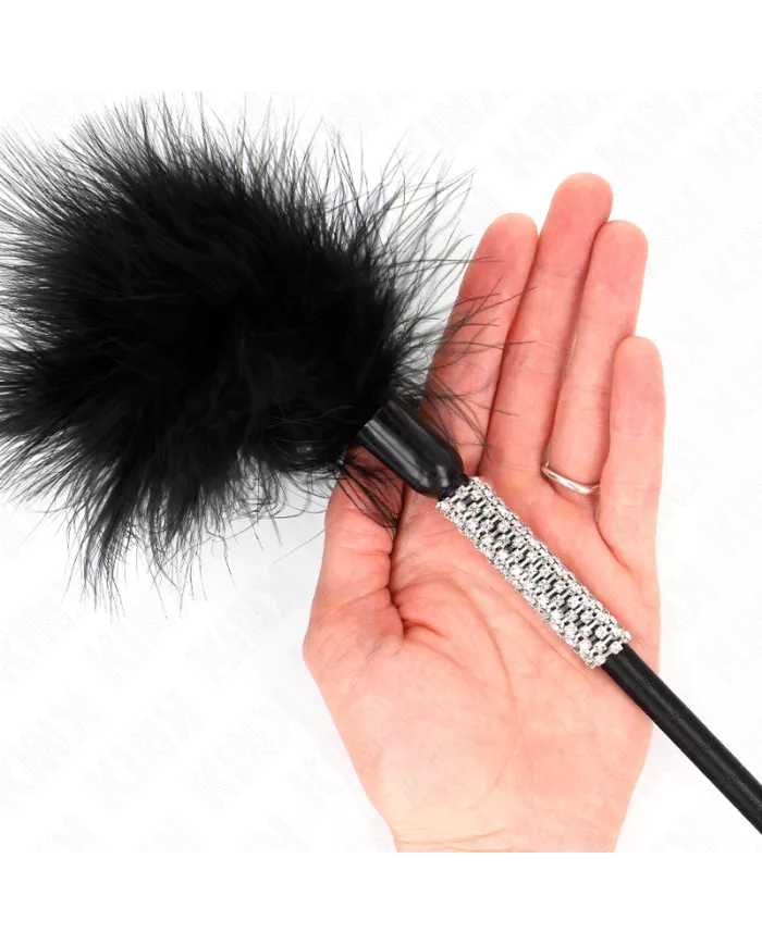 KINK - PLUMES CHACOUILLES AVEC MANCHE STRASS 50 CM