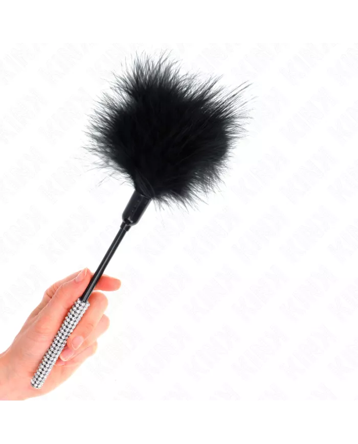 KINK - PLUMES CHACOUILLES AVEC MANCHE STRASS 27 CM