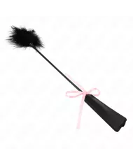 KINK - PLUMES CHACOUILLÉES AVEC NOEUD DE RUBAN ROSE 49 CM