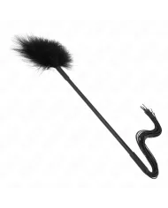 KINK - Fouet en silicone avec plumes pour chatouiller 47 cm