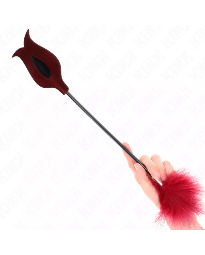 KINK - PLUMES DE CHACOUILLES AVEC PALETTE EN FORME DE ROSE 8 CM