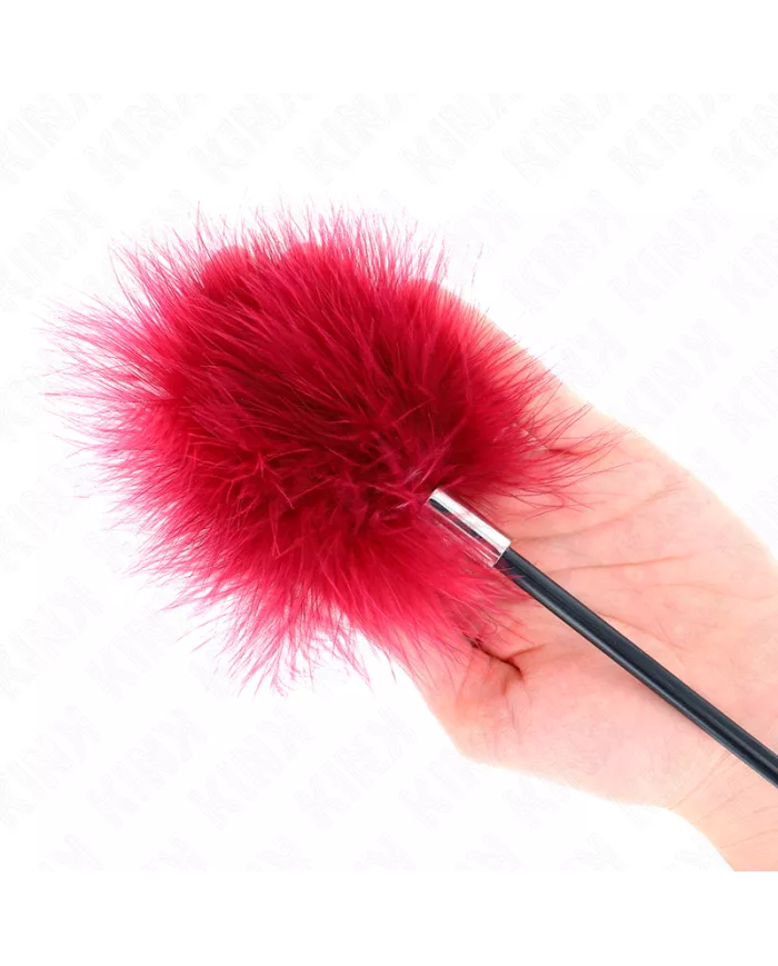 KINK - PLUMES DE CHACOUILLES AVEC PALETTE EN FORME DE ROSE 8 CM