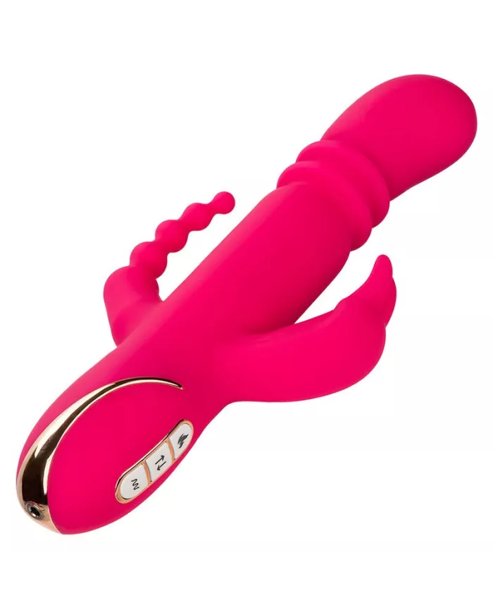 CALEXOTICS - JACK FANTASY TRIPLE VIBRATEUR CHAUFFANT LAPIN ROSE CALEXOTICS - JACK FANTASY TRIPLE VIBRATEUR CHAUFFANT LAPIN ROSE