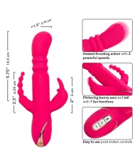 CALEXOTICS - JACK FANTASY TRIPLE VIBRATEUR CHAUFFANT LAPIN ROSE CALEXOTICS - JACK FANTASY TRIPLE VIBRATEUR CHAUFFANT LAPIN ROSE