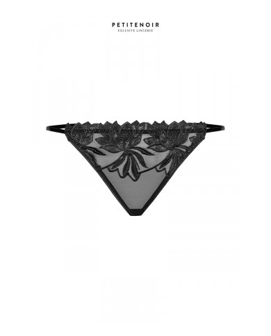 Slip échancré tulle et broderies