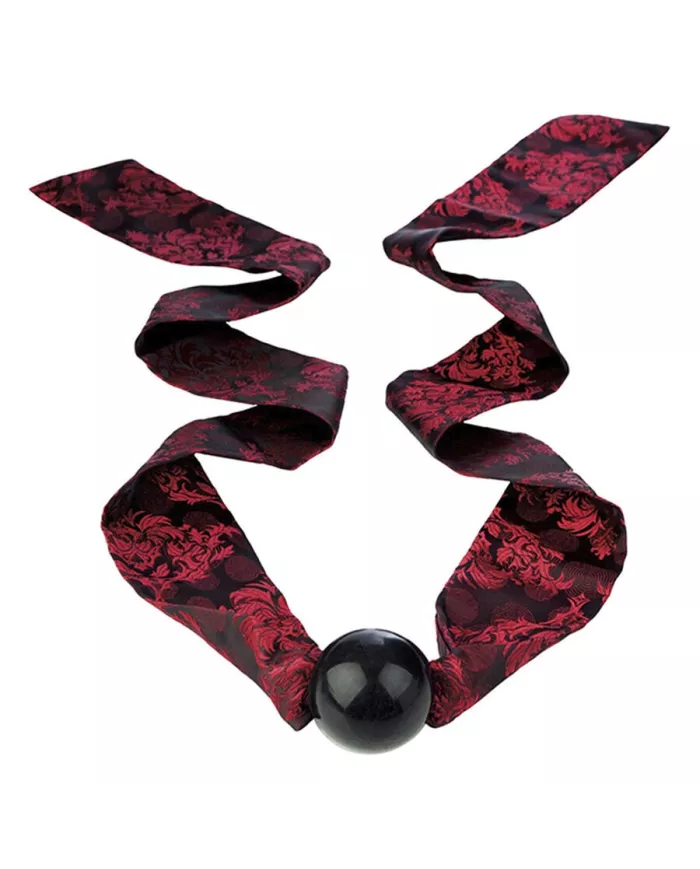 CALEXOTICS - SCANDAL BÂILLON-BALLE AVEC NŒUD NOIR/ROUGE