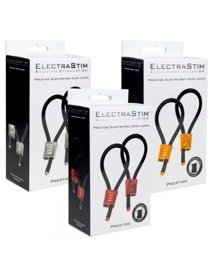 ELECTRASTIM - PRESTIGE ELECTRA LOOPS ANNEAUX PÉNIENS RÉGLABLES ROUGES