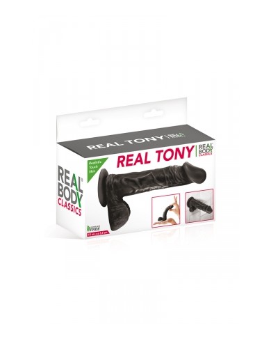 Gode réaliste 18 cm - Real Tony Noir