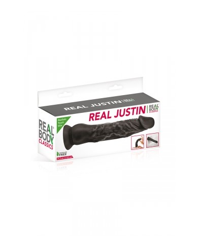 Gode réaliste 21 cm noir  - Real Justin