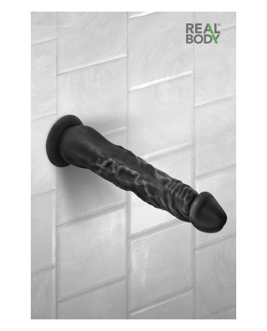 Gode réaliste 21 cm noir  - Real Justin