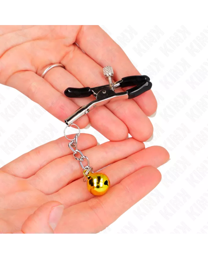 KINK - PINCES À METON PENDENTIF JINGLE BELL OR 6 CM