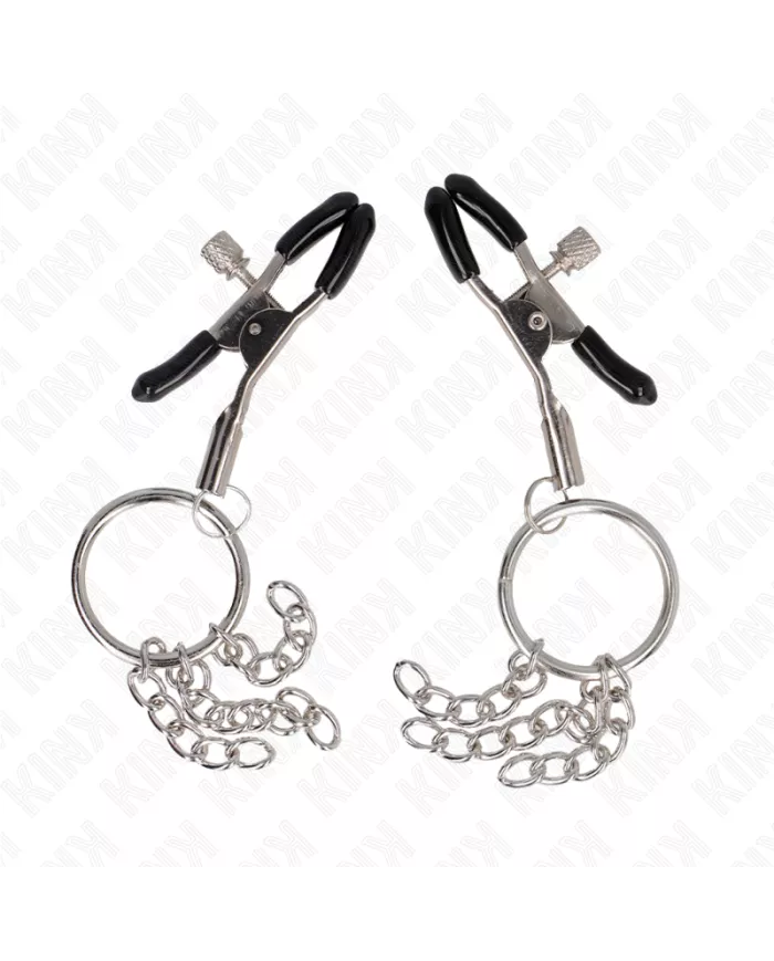 KINK - PINCE A METON O RING ET PETITE CHAINE ARGENT 6 CM