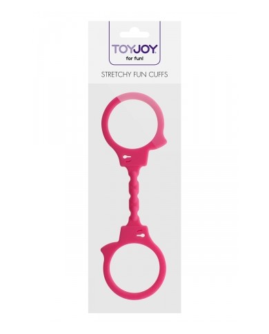 Menottes silicone stretchy - rose