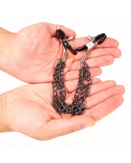 KINK - PINCES À METELIER AVEC 3 CHAÎNES NOIRES 20/23/28 CM