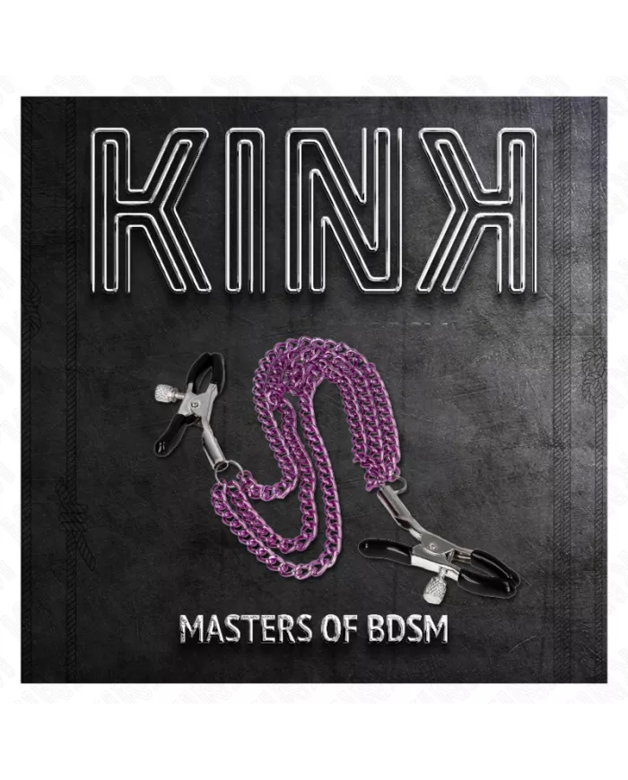 KINK - PINCES À METELIER AVEC 3 CHAÎNES VIOLET 20/23/28 CM