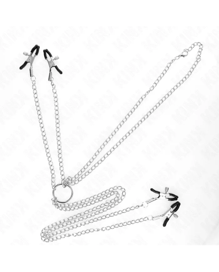 KINK - 4 PINCES À MATELONS ET CLITO RÉGLABLES ARGENT