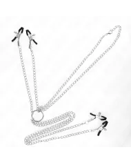 KINK - 4 PINCES À MATELONS ET CLITO RÉGLABLES ARGENT