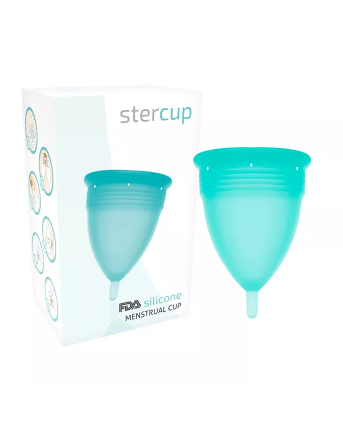 STERCUP - COUPE MENSTRUELLE EN SILICONE FDA AIGUE-MARINE - TAILLE L STERCUP - COUPE MENSTRUELLE EN SILICONE FDA AIGUE-MARINE - TAILLE L