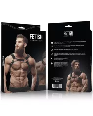 FETISH SUBMISSIVE ATTITUDE - HARNAIS DE POITRINE EN ÉCO-CUIR POUR HOMMES AVEC CLOUS FETISH SUBMISSIVE ATTITUDE - HARNAIS DE POITRINE EN ÉCO-CUIR POUR HOMMES AVEC CLOUS