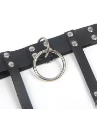 SUBBLIME - 953744 JARRETELLE PUNK EN CUIR AJUSTABLE NOIR TAILLE UNIQUE