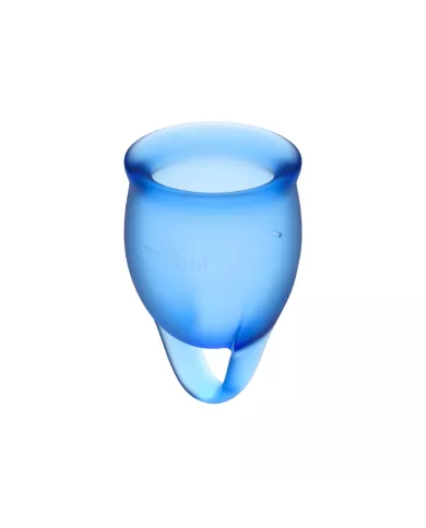 SATISFYER - COUPE MENSTRUELLE FEEL CONFIDENT BLEU FONCÉ 15 + 20 ML SATISFYER - COUPE MENSTRUELLE FEEL CONFIDENT BLEU FONCÉ 15 + 20 ML