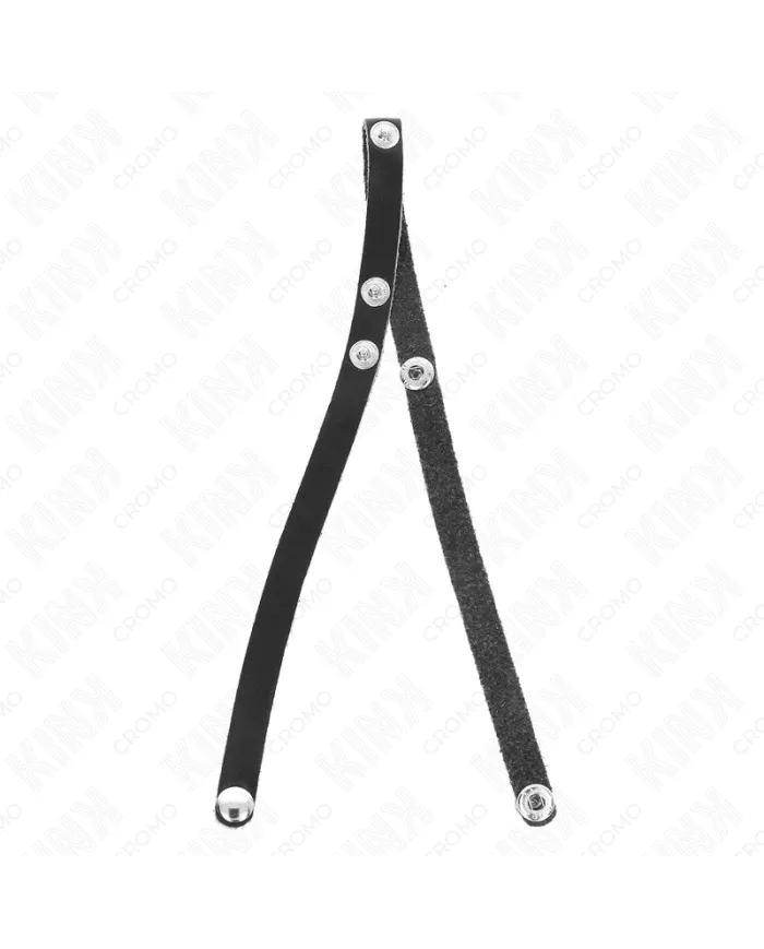 KINK - ANNEAU PÉNIS EN CUIR AVEC FERMETURE À PRESSION 39 X 1 CM
