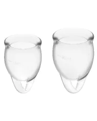 SATISFYER - COUPE MENSTRUELLE FEEL CONFIDENT TRANSPARENTE 15 + 20 ML