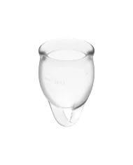 SATISFYER - COUPE MENSTRUELLE FEEL CONFIDENT TRANSPARENTE 15 + 20 ML