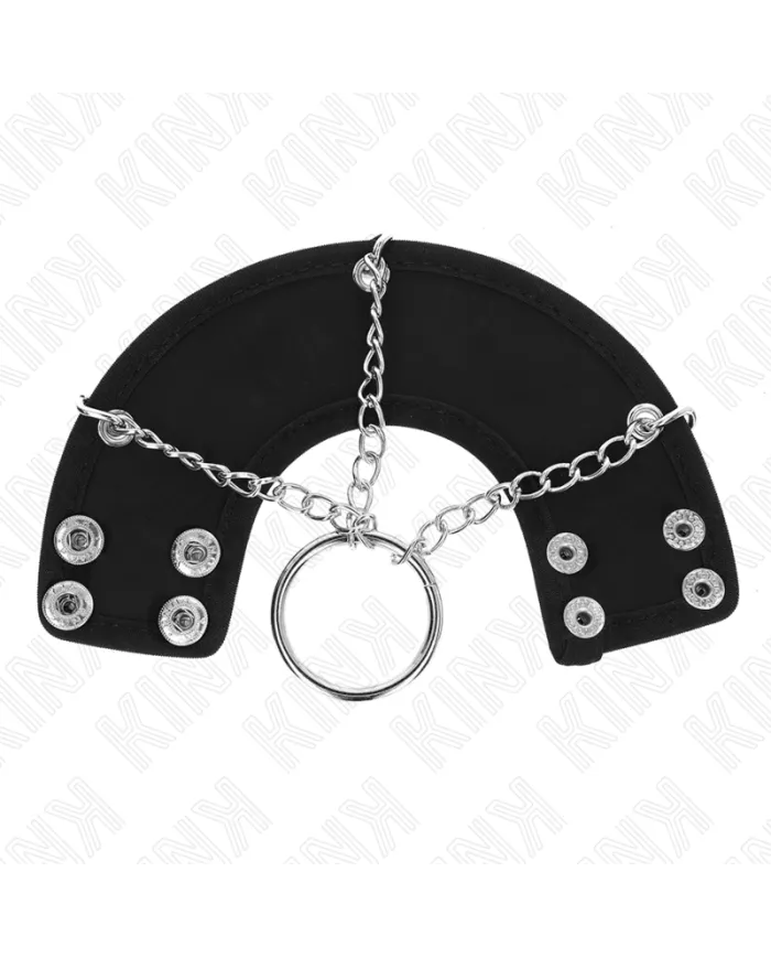 KINK - ANNEAU PÉNIS CHAÎNE 4 CM 7 CM MÉTAL AVEC CEINTURE EN CUIR