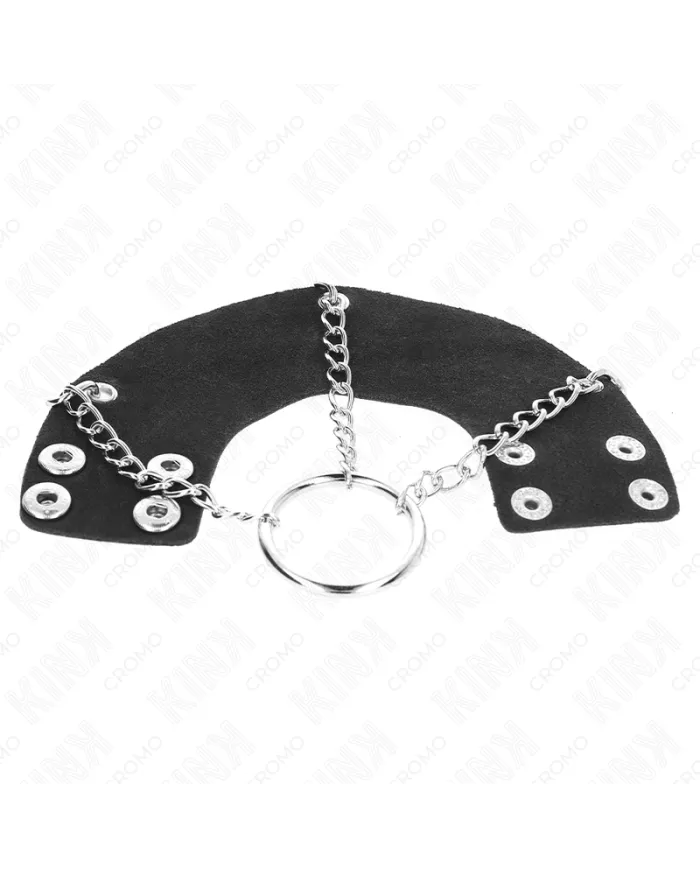 KINK - ANNEAU PÉNIS CHAÎNE 4 CM 7 CM MÉTAL AVEC CEINTURE EN CUIR