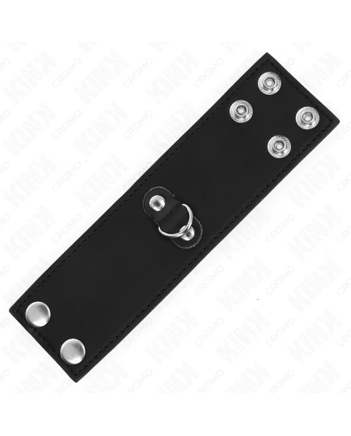 KINK - ANNEAU PÉNIS EN CUIR AVEC FERMETURE À PRESSION 18 X 5 CM