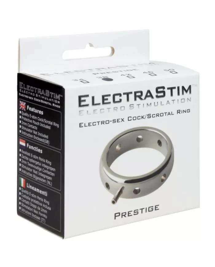 ELECTRASTIM - ANNEAU PÉNIS ÉLECTROMAGNÉTIQUE PRESTIGE EN MÉTAL 42 MM ELECTRASTIM - ANNEAU PÉNIS ÉLECTROMAGNÉTIQUE PRESTIGE EN MÉTAL 42 MM