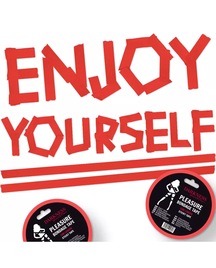 DARKNESS - RUBAN ADHÉSIF BONDAGE ROUGE 15M DARKNESS - RUBAN ADHÉSIF BONDAGE ROUGE 15M