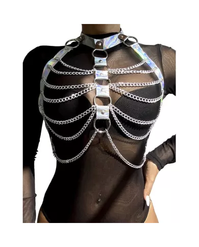 SUBBLIME - 953737 HARNAIS DE POITRINE AVEC ANNEAUX ET CHAÃŽNES ARGENT TAILLE UNIQUE SUBBLIME - 953737 HARNAIS DE POITRINE AVEC ANNEAUX ET CHAÃŽNES ARGENT TAILLE UNIQUE