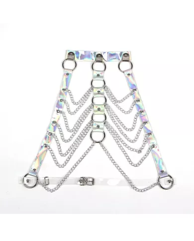 SUBBLIME - 953737 HARNAIS DE POITRINE AVEC ANNEAUX ET CHAÃŽNES ARGENT TAILLE UNIQUE SUBBLIME - 953737 HARNAIS DE POITRINE AVEC ANNEAUX ET CHAÃŽNES ARGENT TAILLE UNIQUE