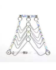 SUBBLIME - 953737 HARNAIS DE POITRINE AVEC ANNEAUX ET CHAÎNES ARGENT TAILLE UNIQUE