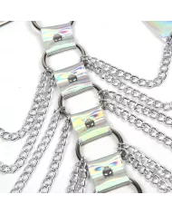 SUBBLIME - 953737 HARNAIS DE POITRINE AVEC ANNEAUX ET CHAÎNES ARGENT TAILLE UNIQUE