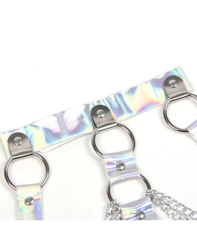 SUBBLIME - 953737 HARNAIS DE POITRINE AVEC ANNEAUX ET CHAÃŽNES ARGENT TAILLE UNIQUE SUBBLIME - 953737 HARNAIS DE POITRINE AVEC ANNEAUX ET CHAÃŽNES ARGENT TAILLE UNIQUE