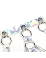 SUBBLIME - 953737 HARNAIS DE POITRINE AVEC ANNEAUX ET CHAÎNES ARGENT TAILLE UNIQUE