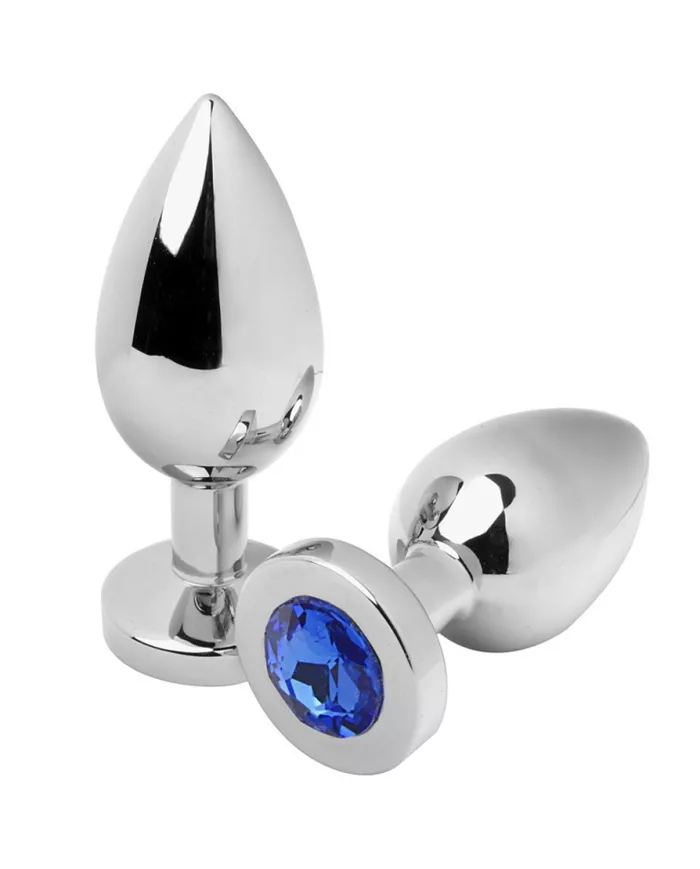 METAL HARD - PLUG ANAL BLEU DIAMANT PETIT 5,71CM METAL HARD - PLUG ANAL BLEU DIAMANT PETIT 5,71CM