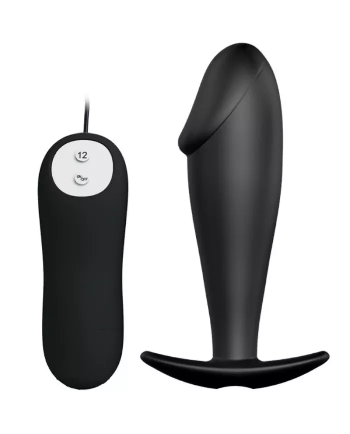 PRETTY LOVE - PLUG ANAL EN SILICONE FORME PÉNIS ET 12 MODES DE VIBRATION NOIR PRETTY LOVE - PLUG ANAL EN SILICONE FORME PÉNIS ET 12 MODES DE VIBRATION NOIR
