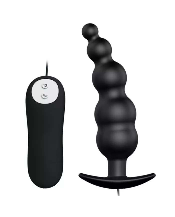 PRETTY LOVE - PLUG ANAL SILICONE EXTRA STIMULATION ET 12 MODES DE VIBRATION NOIR PRETTY LOVE - PLUG ANAL SILICONE EXTRA STIMULATION ET 12 MODES DE VIBRATION NOIR