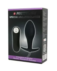 PRETTY LOVE - PLUG ANAL FORME DANCRE SILICONE 12 MODES DE VIBRATION NOIR PRETTY LOVE - PLUG ANAL FORME DANCRE SILICONE 12 MODES DE VIBRATION NOIR