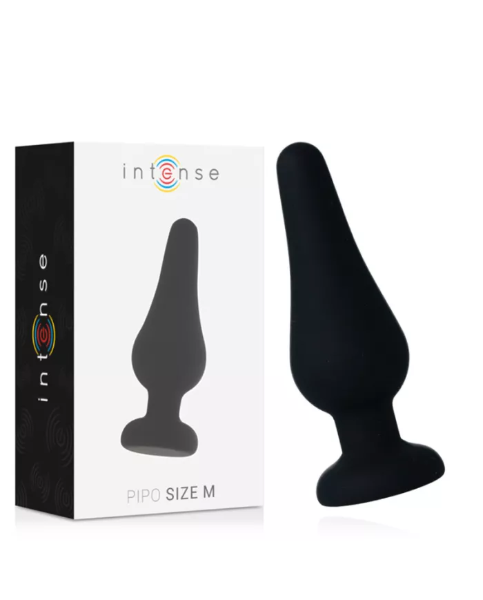 INTENSE - PLUG ANAL PIPO M SILICONE NOIR 11 CM INTENSE - PLUG ANAL PIPO M SILICONE NOIR 11 CM
