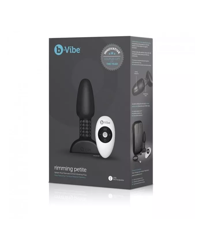 B-VIBE - RIMMING TÉLÉCOMMANDE PLUG ANAL PETITE NOIR B-VIBE - RIMMING TÉLÉCOMMANDE PLUG ANAL PETITE NOIR